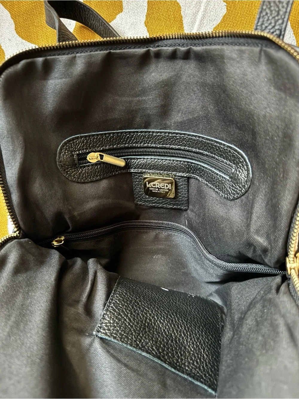 Classic Black Leather Backpack for Men - Minimal Everyday Carry